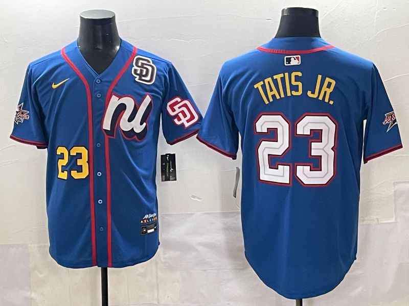 Men 2025 San Diego Padres #23 Tatis jr Blue All star Nike MLB Jersey style 6